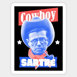 Cowboy Carter (Sartre) - Funny Philosophy MEME Jean-Paul Sartre Sticker